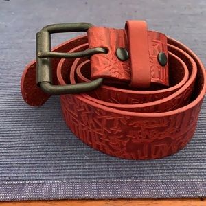 SOLD Red belt 100% leather size 2-8